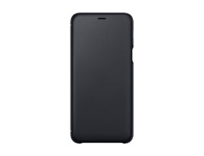 Луксозен калъф тефтер Wallet Cover оригинален EF-WA605 за Samsung Galaxy A6 Plus 2018 A605F черен